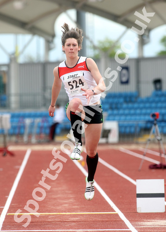 Emma Pringle (Gateshead) under-20 triple jump, Northern Championships, Sport City, Manchester